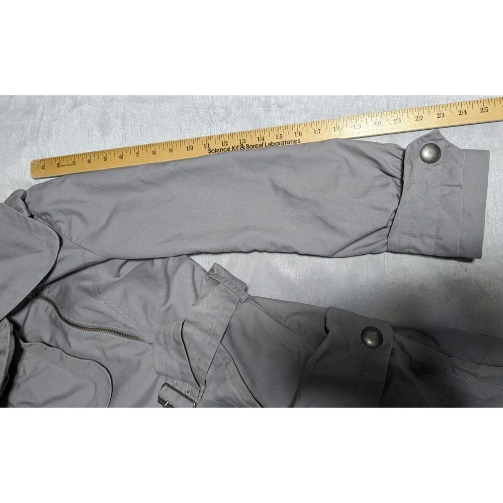 TED BAKER LONDON Women Size 2 Gray Belted Lined Full Zip Trench Coat - Picture 11 of 16
